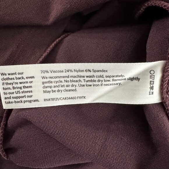 Eileen Fisher Funnel Neck Dress XL Brown Viscose Blend Stretch Crepe NWT DR-1744 - Picture 9 of 9